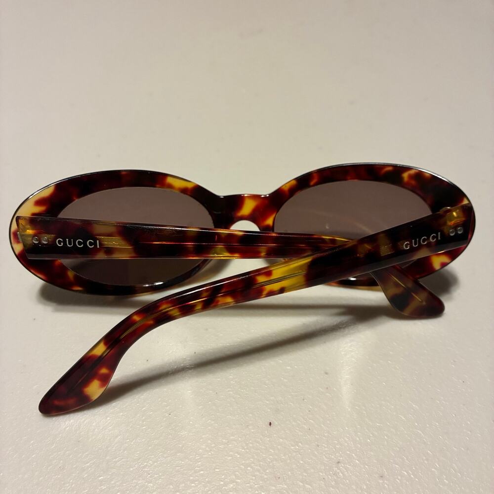 Vintage Gucci GG 2413/S 02Y Oval Tortoise Sunglasses Brown Made In Italy READ - Picture 8 of 16